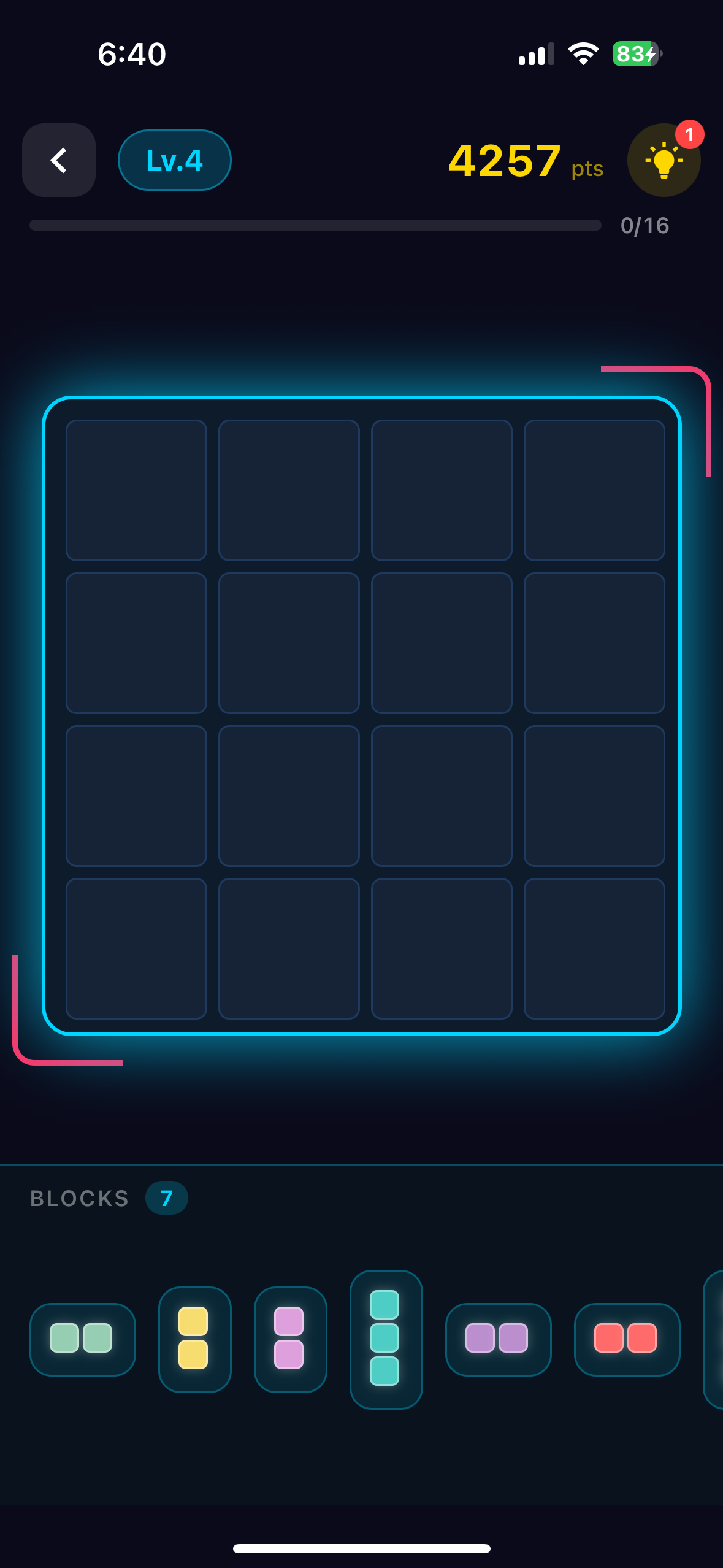 Fill the Box Game Board